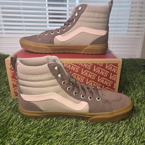 Vans Filmore Hi VansGuard High Top US Women 9.5 Suede/Nylon Brown/Gum New - Picture 1 of 8